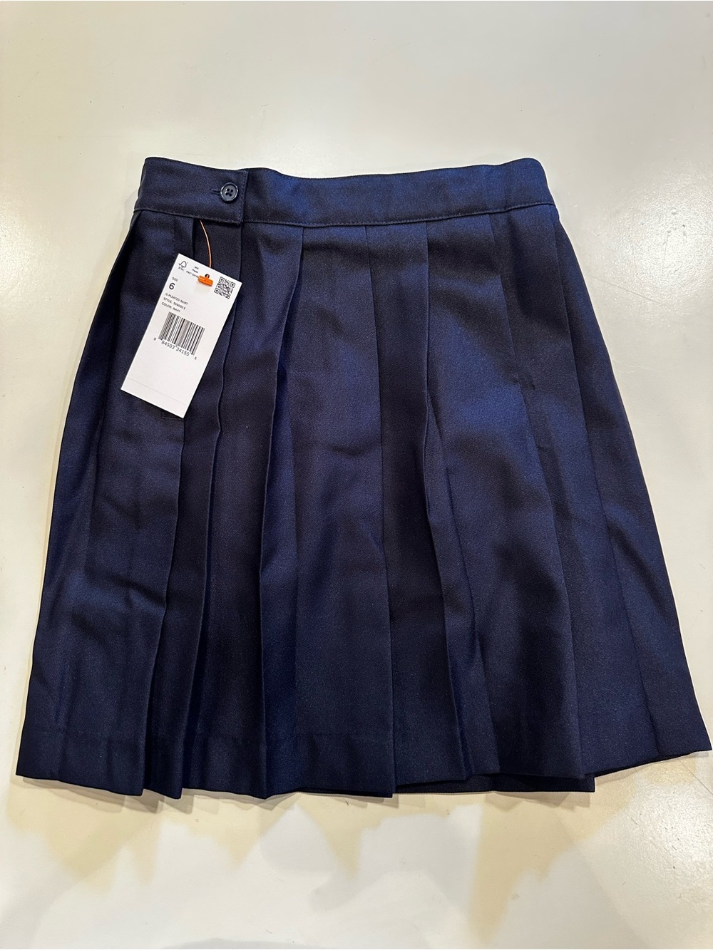 French Toast Navy Pleated School Skirt